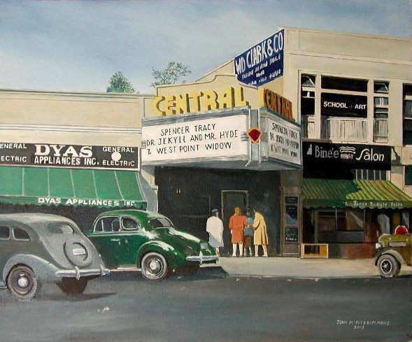 CENTRAL THEATER, 1940 Painted by Dr. John M. Fitzsimmons