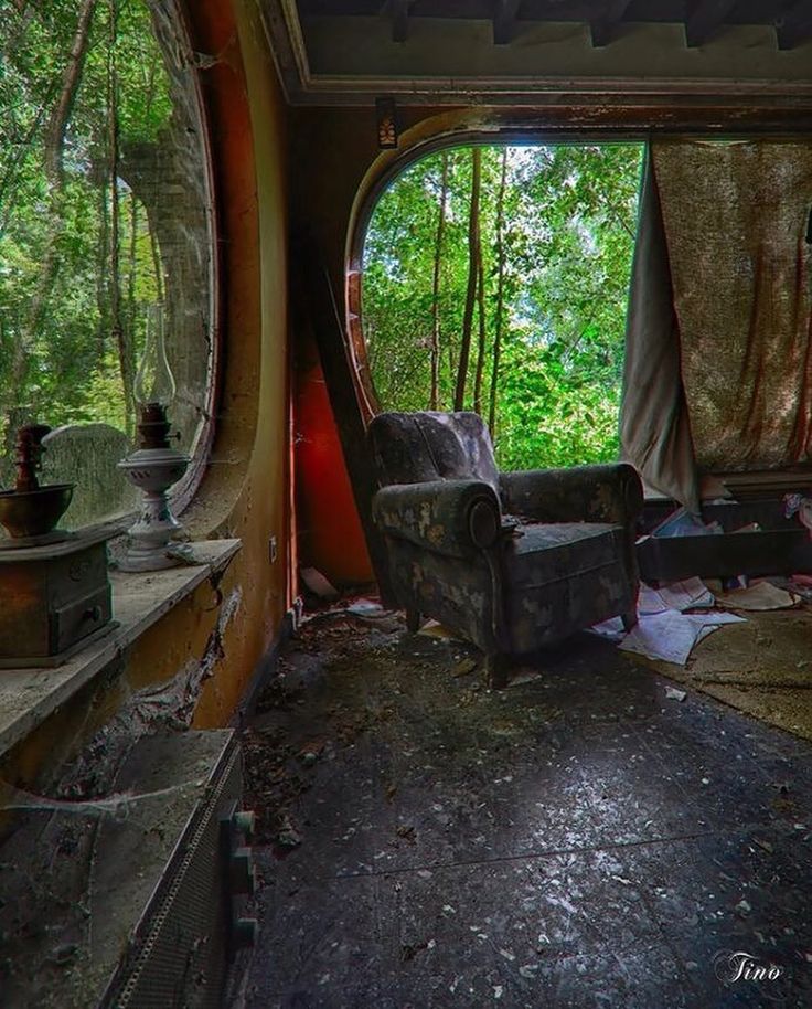 Cracked Marble Floor in Abandoned Estate in Jungle